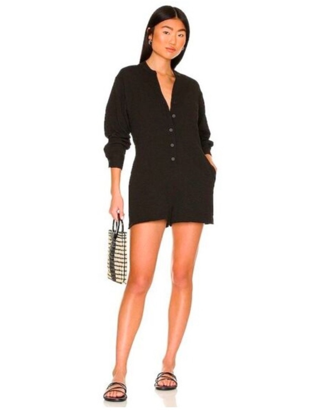 Onia- NWT Button Down Long Sleeve Romper- Medium
